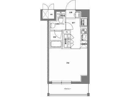 パティーナ川崎南(1K/2階)の間取り写真