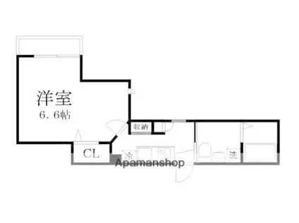 ウェルスクエア東蒲田(1K/3階)の間取り写真