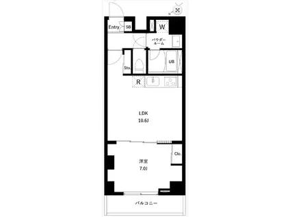 アーバンパーク蒲田南Ⅱ(1LDK/3階)の間取り写真