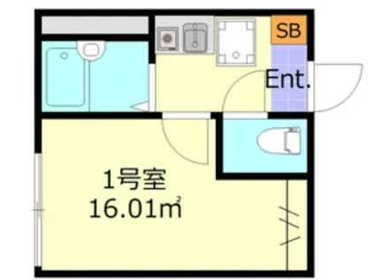 ライスフラワー羽田(1K/3階)の間取り写真