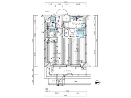 メインステージ入谷Ⅴ(1LDK/2階)の間取り写真