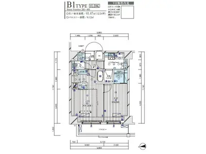 メインステージ入谷Ⅴ(1LDK/3階)の間取り写真