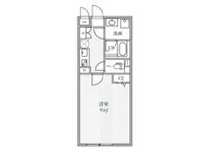 THE PALMS大島(1K/4階)の間取り写真