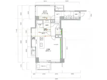 南青山ロイアルハイツ(1LDK/9階)の間取り写真