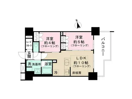 サンクレイドル浅草III(2LDK/8階)の間取り写真