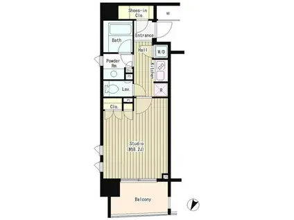 コクヨーレ日本橋(1K/7階)の間取り写真