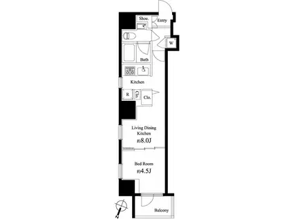 パティオ神田(1LDK/7階)の間取り写真