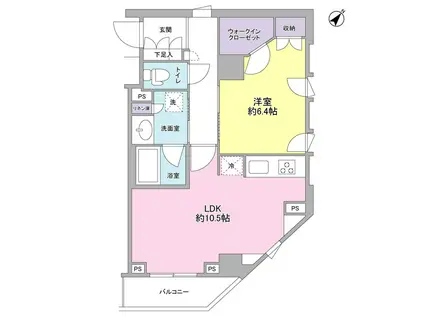 スタイリオ中延駅前(1LDK/7階)の間取り写真