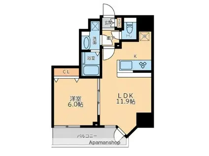プライマル品川大森海岸(1LDK/8階)の間取り写真