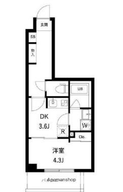アーバンパーク蒲田南Ⅰ(1DK/1階)の間取り写真