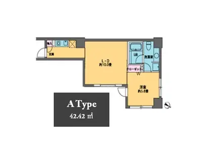 カスタリア水天宮2(1LDK/6階)の間取り写真