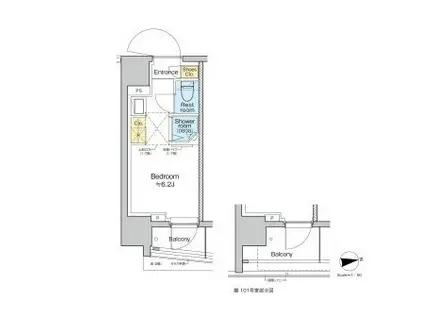 TOMORE品川中延(ワンルーム/2階)の間取り写真
