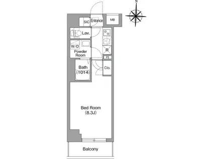 BPRレジデンス大島(1K/6階)の間取り写真