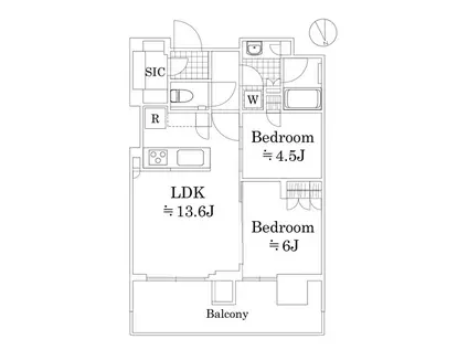 HARUMI FLAG PARK VILLAGE T棟(2LDK/31階)の間取り写真