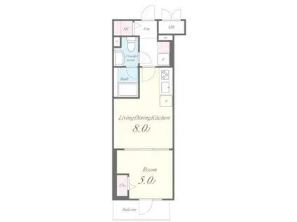 JPT RESIDENCE(1LDK/8階)の間取り写真