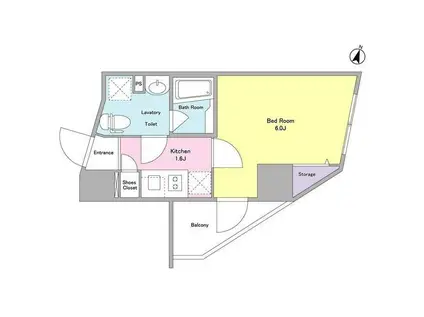 アイディ大森17(1K/3階)の間取り写真