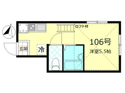 コルティーレ南久が原(ワンルーム/1階)の間取り写真
