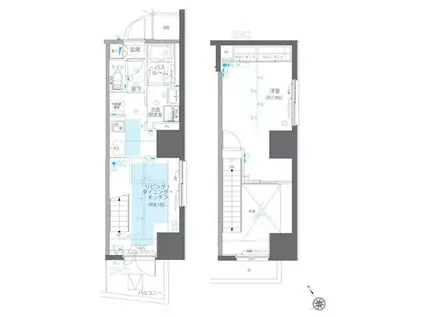 ZOOM川崎イースト(1LDK/14階)の間取り写真