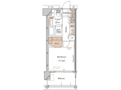 ブランシエスタ久が原(1K/1階)の間取り写真