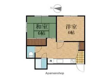 リバービュー羽田(2K/1階)の間取り写真