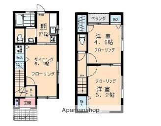 コーポ萩原(2DK)の間取り写真