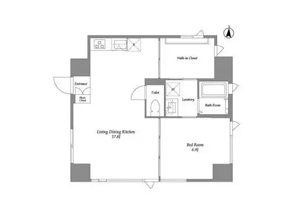 品川港南テラス(1LDK/3階)の間取り写真