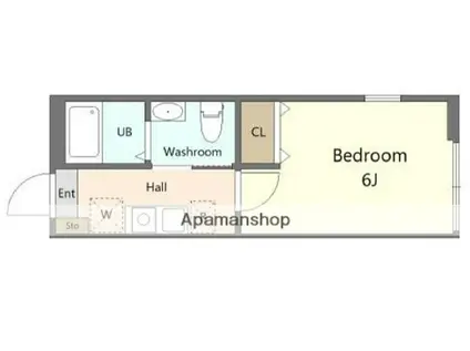 TOKYO HANEDA サウス(1K/1階)の間取り写真