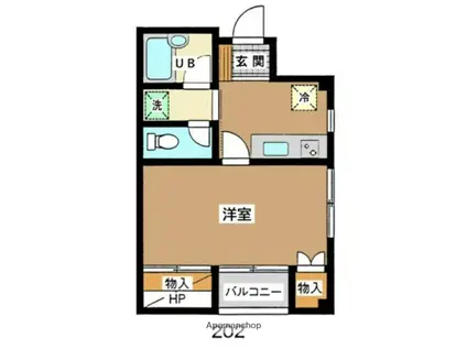 ラスカルハウス(1K/2階)の間取り写真