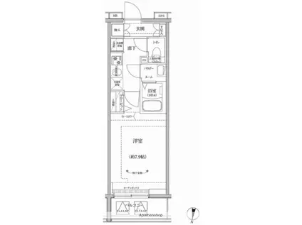 RELUXIA立石(1K/10階)の間取り写真
