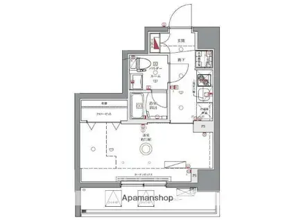 ユリカロゼAZ亀戸Ⅱ(1K/9階)の間取り写真