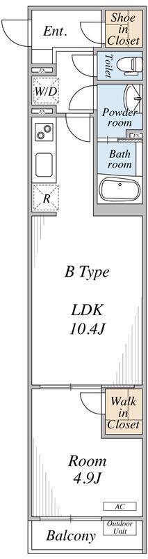 リブリ・ゆうやⅥ(1LDK/3階)の間取り写真