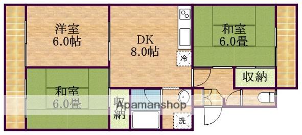 グランメール西船橋(3DK/4階)の間取り写真