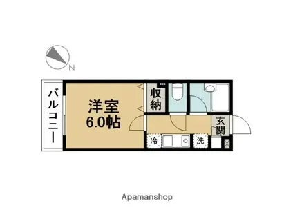 カーサ・ディ・パルコ(1K/2階)の間取り写真