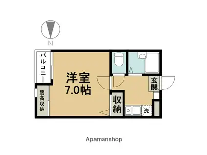 サンクレスト(1K/1階)の間取り写真