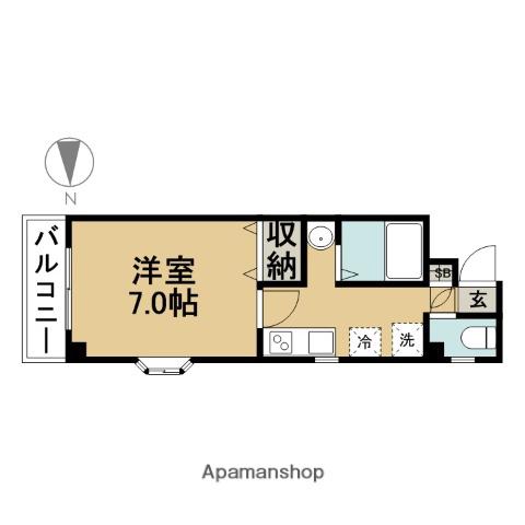 コーポカサイ弐番館(1K/2階)の間取り写真