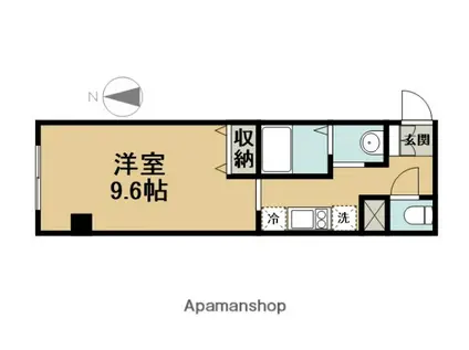 パラッツォ・マニフィコ(ワンルーム/4階)の間取り写真