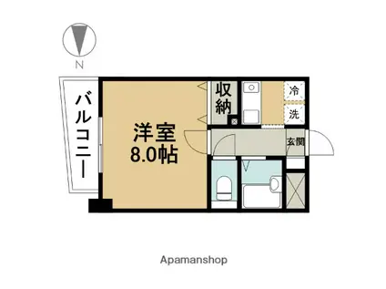 第2丸清ビル(1K/3階)の間取り写真