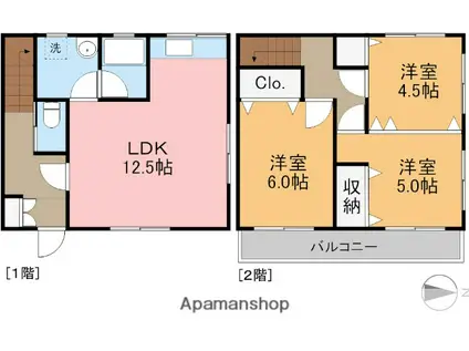 メゾネットアイム(3LDK)の間取り写真