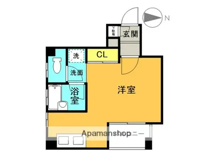 コーポミハルⅡ(ワンルーム/2階)の間取り写真