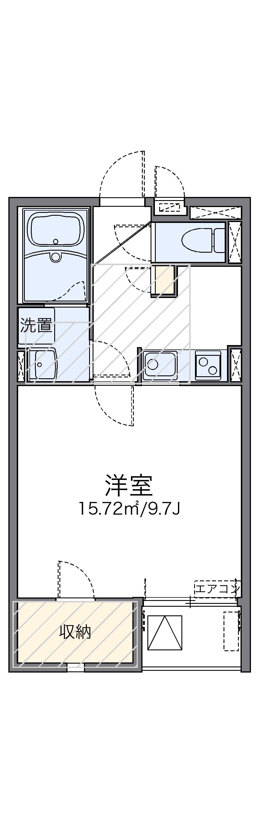 レオネクストサリーレⅢ(1K/3階)の間取り写真