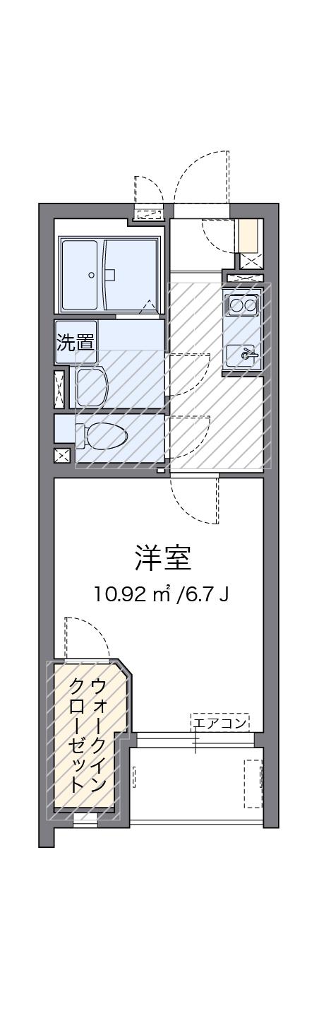 ミランダエレガンスⅡ(1K/1階)の間取り写真