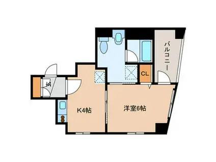 FOR YOU(1K/2階)の間取り写真