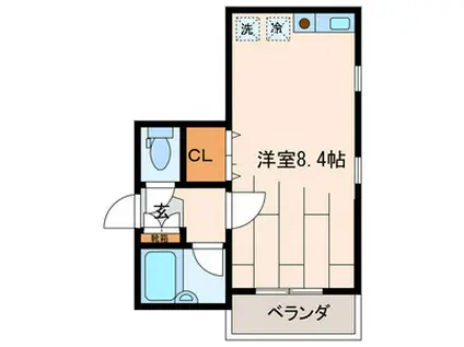 グランシャレー千束(ワンルーム/1階)の間取り写真