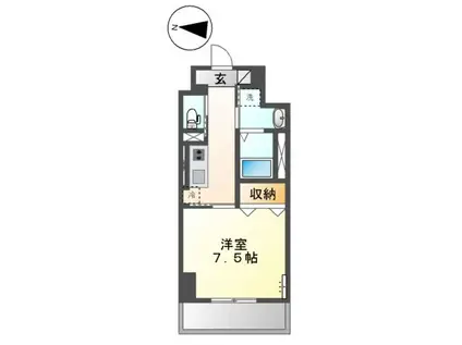 LACOLLINEKASHIWAYA(1K/4階)の間取り写真