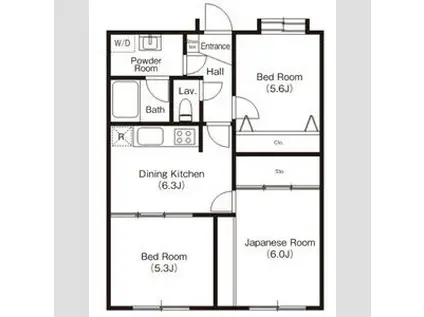 ル・プランシェ(3DK/3階)の間取り写真