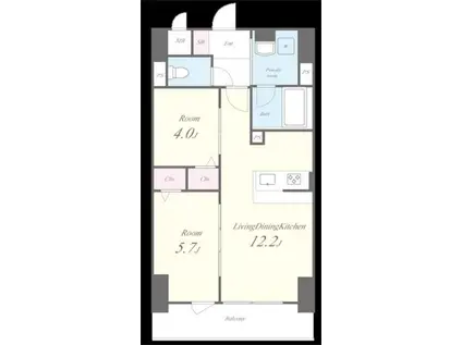 EVERGARDEN(2LDK/10階)の間取り写真