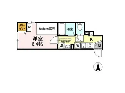 MIJAS KAMEARI-ESTE(1K/1階)の間取り写真