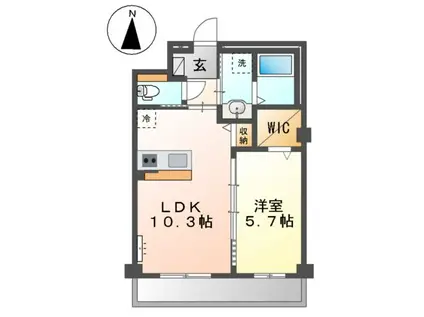 草加市花栗マンション工事(1LDK/2階)の間取り写真