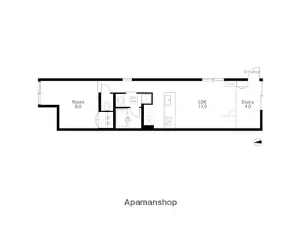 ROJI COURT MOTOKI(1LDK/1階)の間取り写真