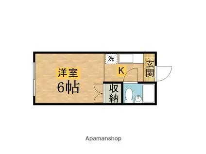 ハイツタカハシ(ワンルーム/2階)の間取り写真